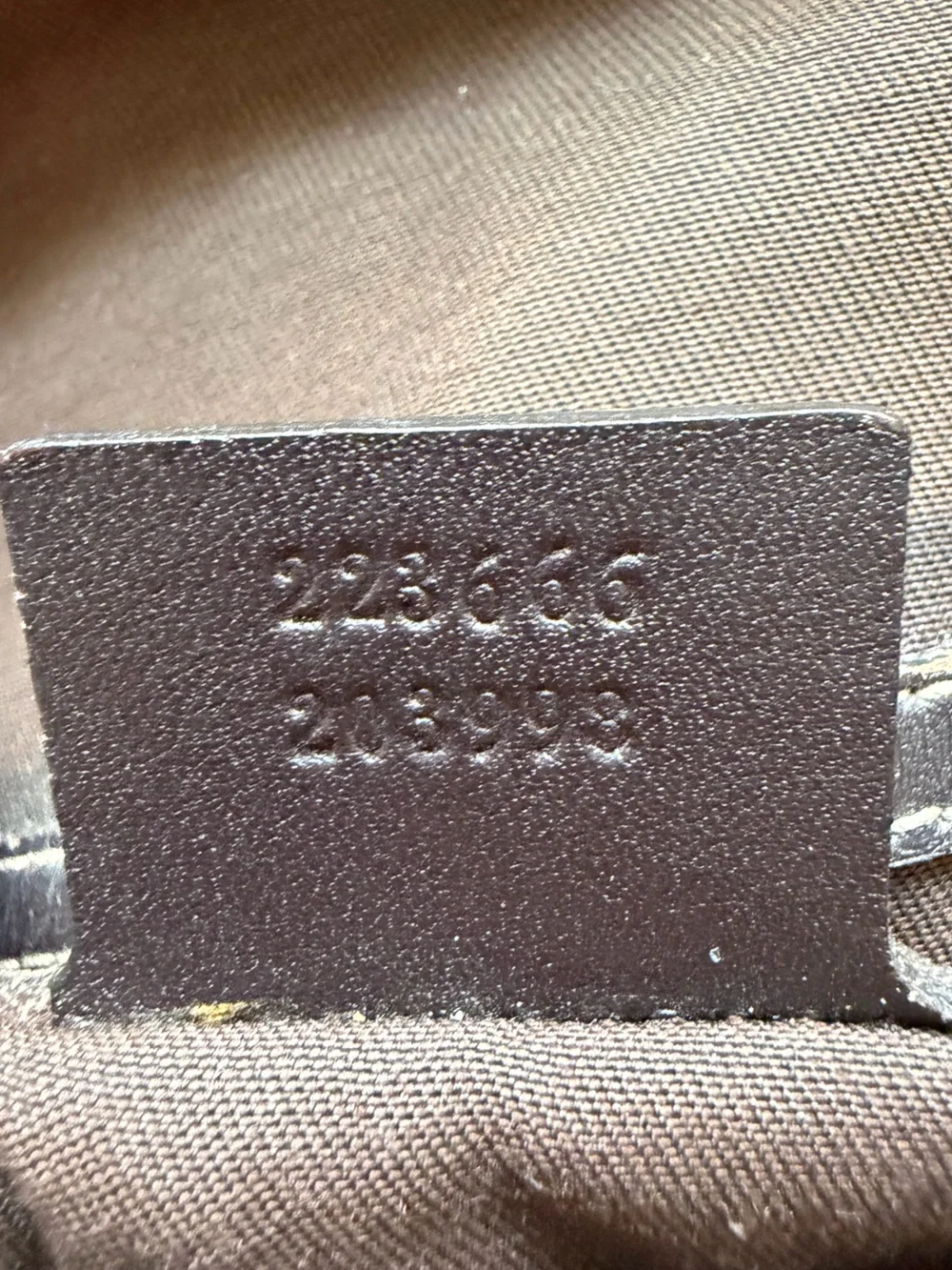 Gucci Beige Monogram Canvas Messenger Bag with Brown Trim